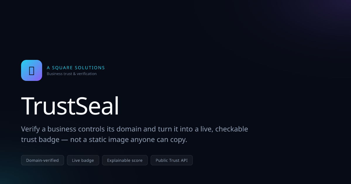 TrustSeal — Business trust, reputation & verification